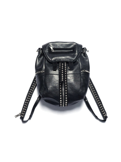 スタッズ ジップ バイカラー レザー バックパック
Studded Zip Bicolor Leather Backpack