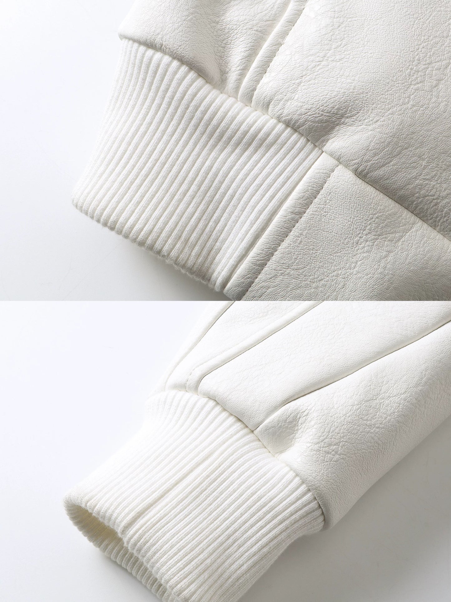 スノーホワイト ショート MA-1 ジャケット（ファーカラー脱着）
Snow White Short MA-1 Jacket with Detachable Fur Collar