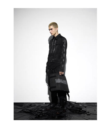 ブラック エンボス レザー ショート ジャケット
Black Embossed Short Leather Jacket