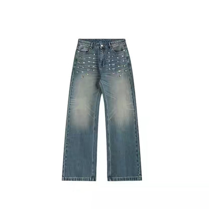 ブルー ウォッシュ バギー ストレート デニムパンツ
Blue Washed Baggy Straight Denim Pants