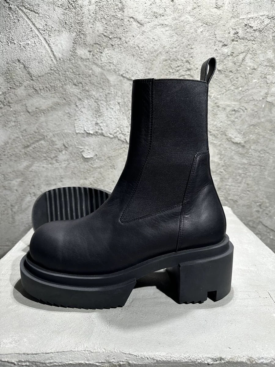 関税送料込★RICK OWENS☆Beatle Bogun 60mm ブーツ Rick Owens Beatle Bogun 60mm Leather Boots | Black | FARFETCH JO